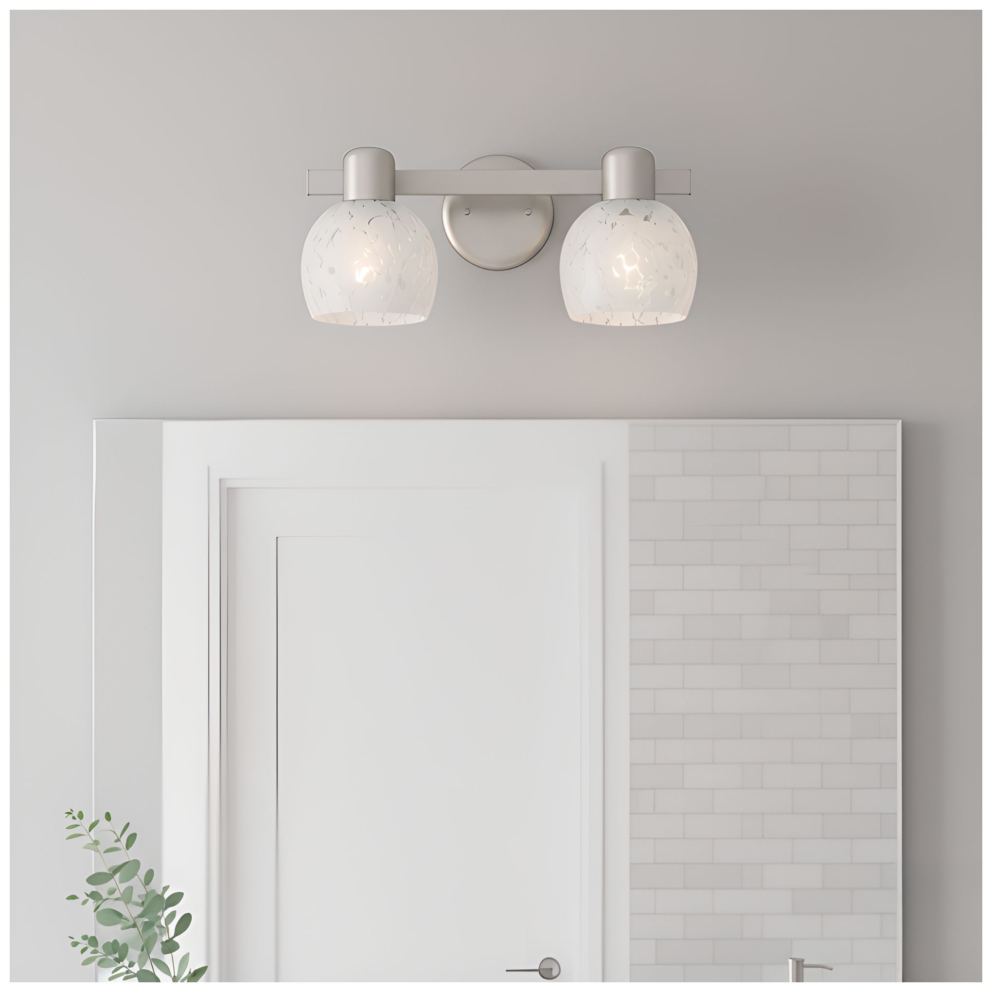 Layton 2-Light Brushed Nickel Vanity Light
