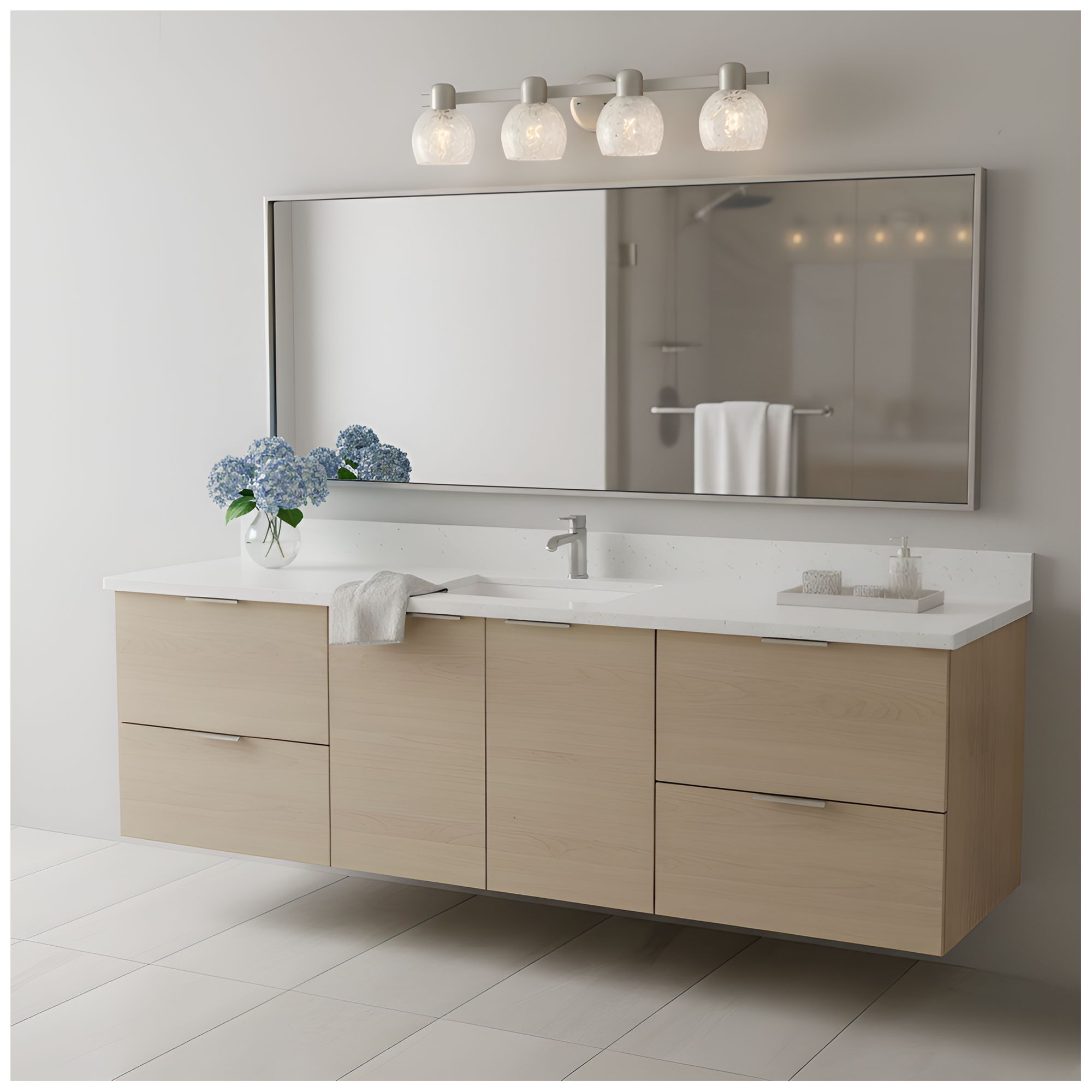 Image 7 Layton 4-Light Brushed Nickel Vanity Light more views