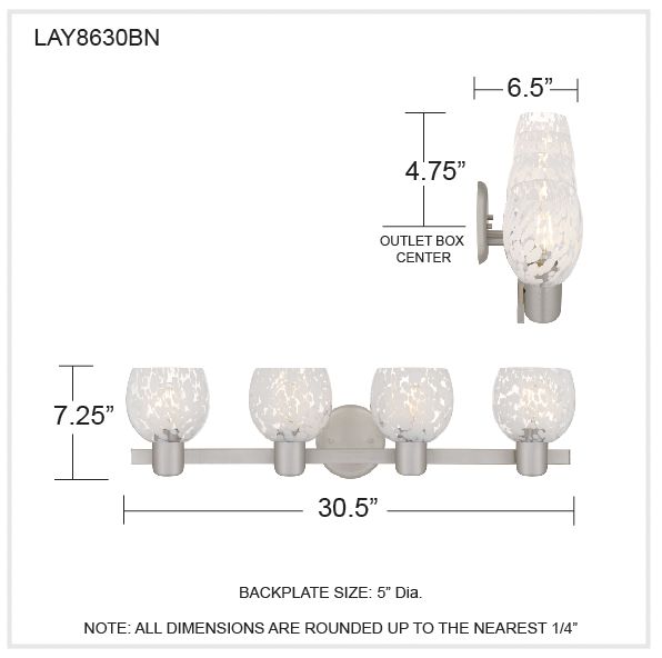 Layton 4-Light Brushed Nickel Vanity Light