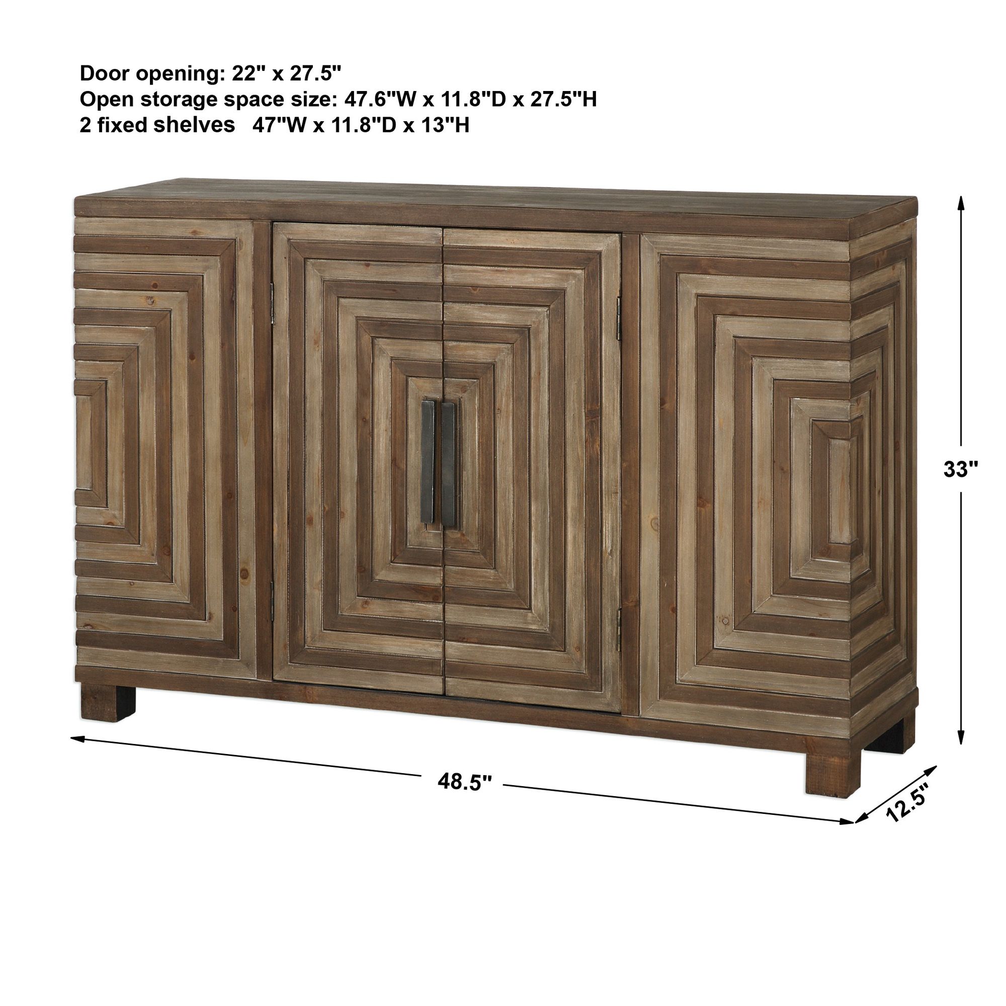 Layton 48 1/2" Wide 2-Door Rustic Wood Console Cabinet in scene
