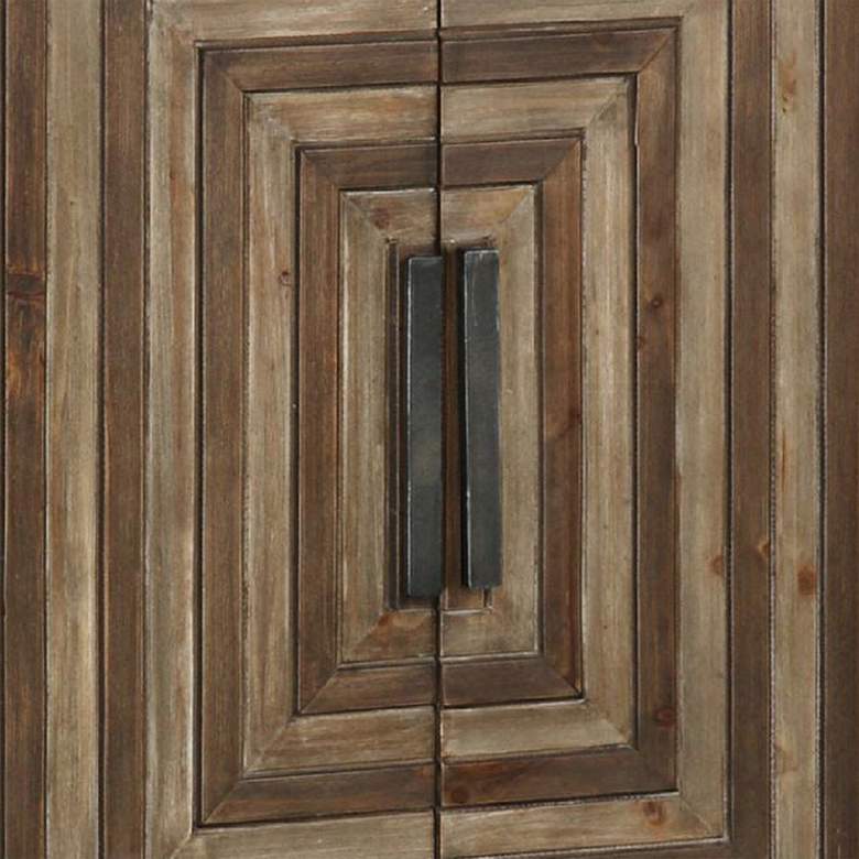 Image 5 Layton 48 1/2" Wide 2-Door Rustic Wood Console Cabinet more views