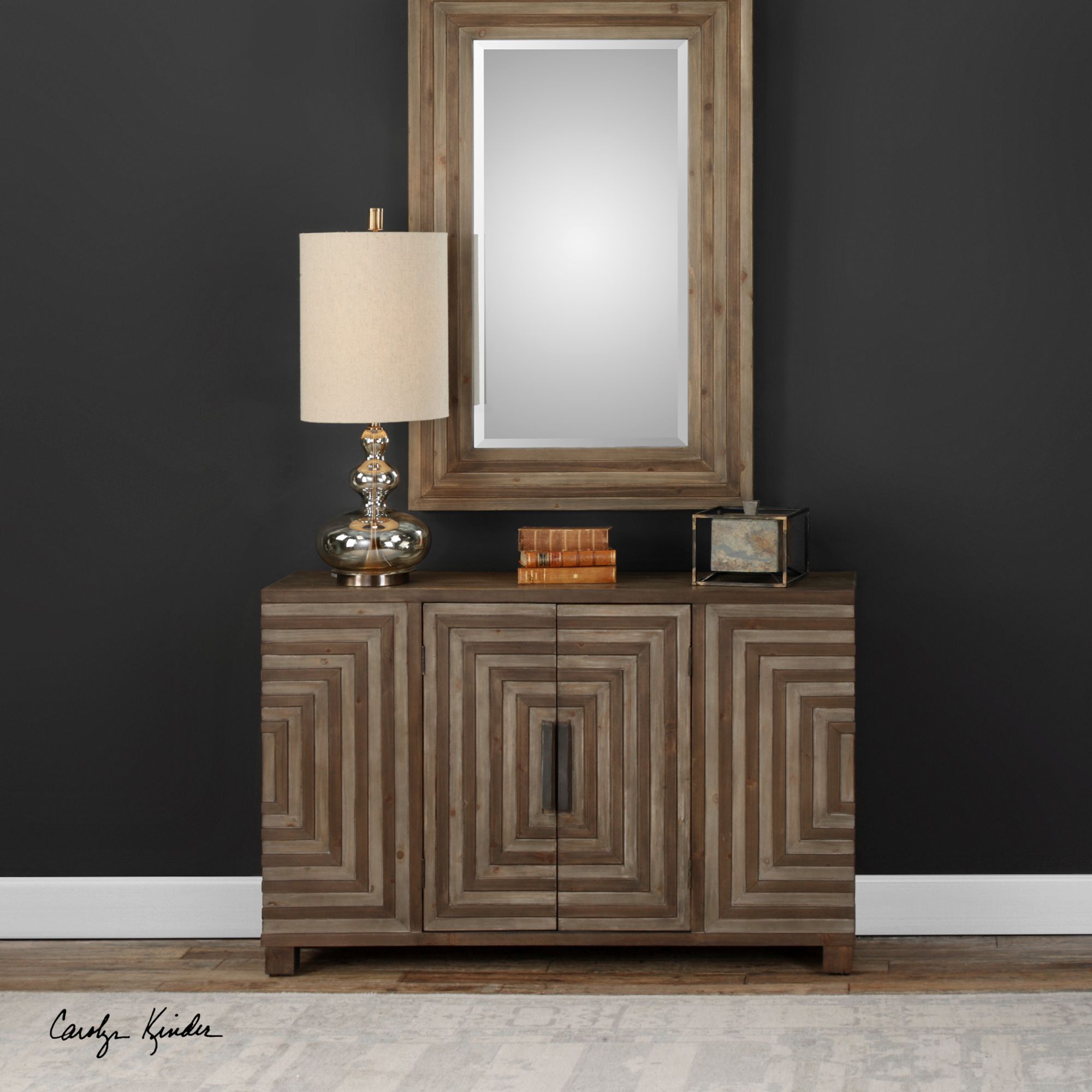 Layton 48 1/2" Wide 2-Door Rustic Wood Console Cabinet in scene