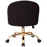 Layton Black Velvet Mid-Back Adjustable Swivel Office Chair