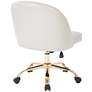 Layton Cream Faux Leather Mid-Back Swivel Office Chair