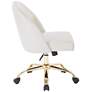 Layton Cream Faux Leather Mid-Back Swivel Office Chair