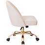 Layton Oyster Velvet Mid-Back Adjustable Swivel Office Chair