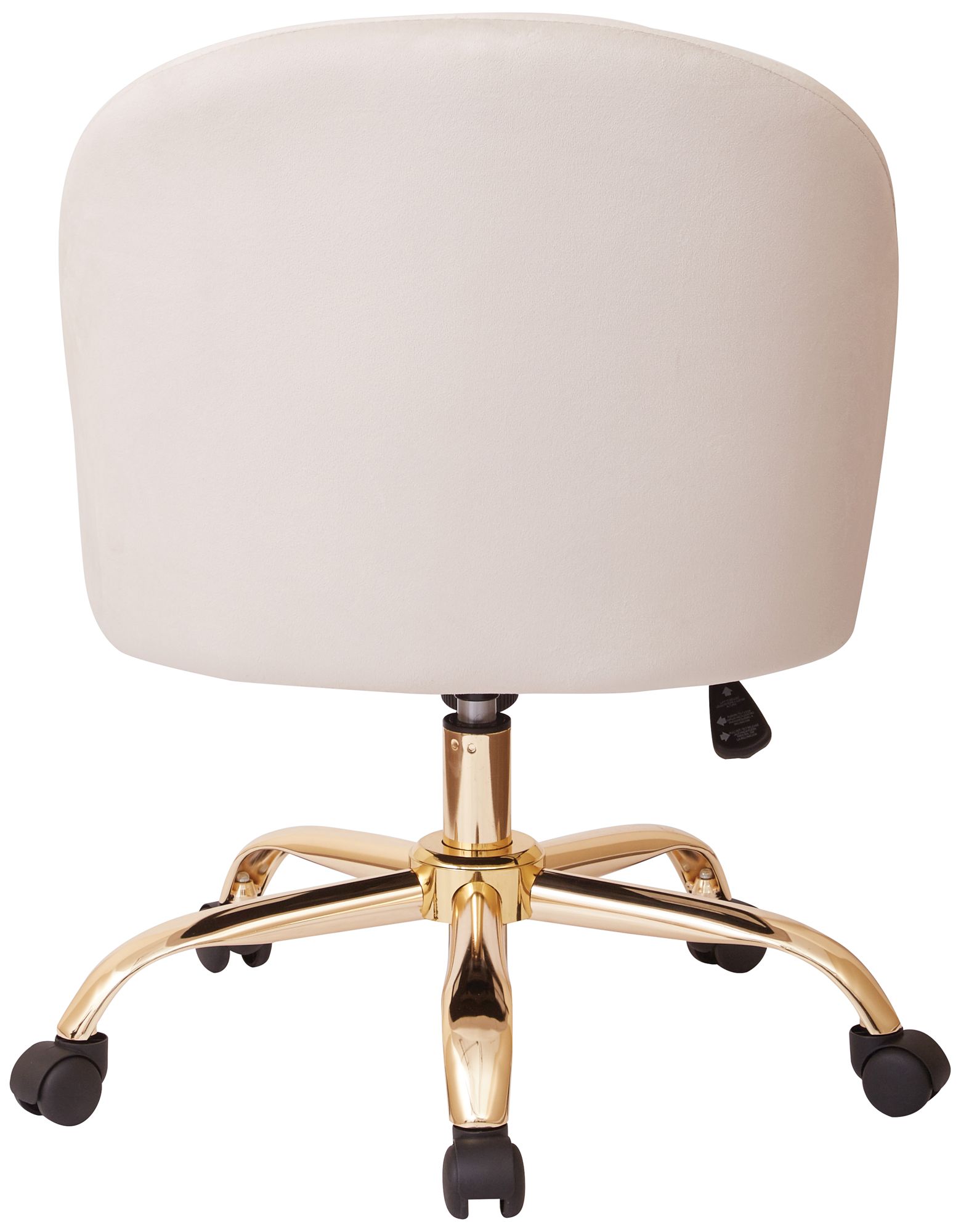 Layton Oyster Velvet Mid-Back Adjustable Swivel Office Chair