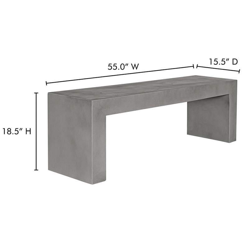 Image 6 Lazarus Outdoor Bench Dark Grey more views