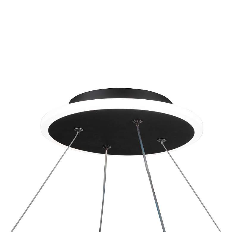 Image 4 Lazio 23.5" Wide Black Chandelier With Black Iron Shade more views