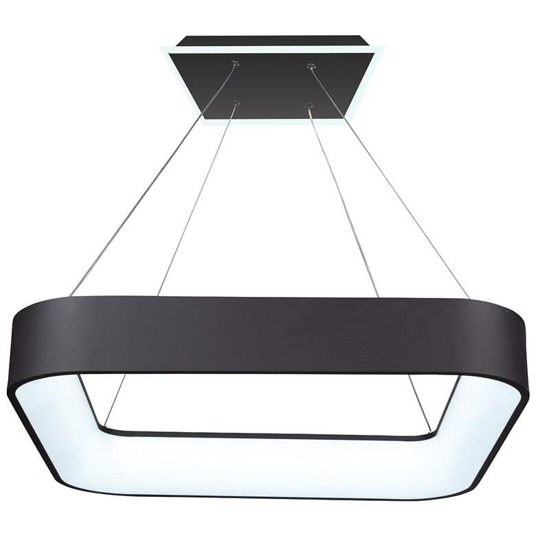 Image 1 Lazio 23.5" Wide Black Chandelier With Black Iron Shade