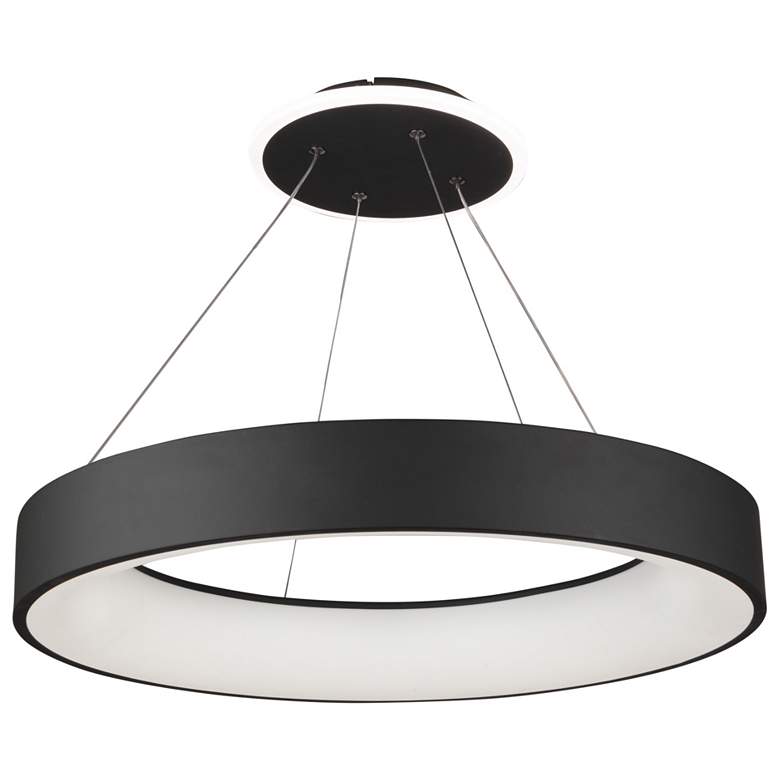 Image 1 Lazio 31.5" Wide Black Chandelier With Black Iron Shade