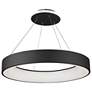 2_Lazio 31.5" Wide Black Chandelier With Black Iron Shade