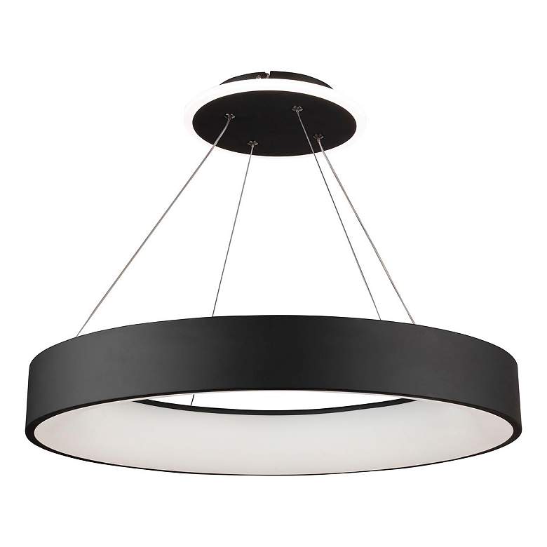 Image 3 Lazio 31.5" Wide Black Chandelier With Black Iron Shade more views