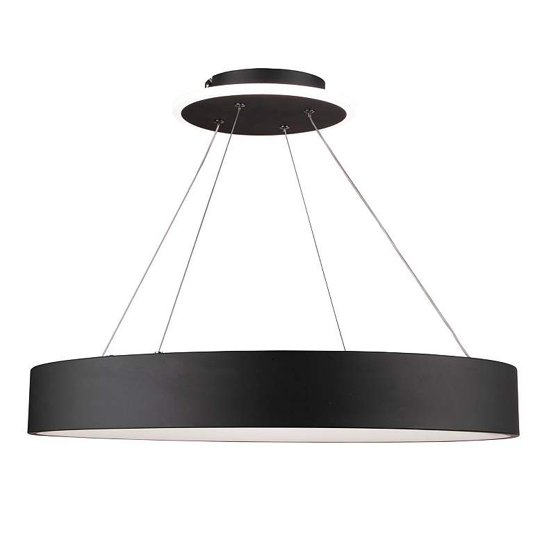 Image 5 Lazio 31.5" Wide Black Chandelier With Black Iron Shade more views