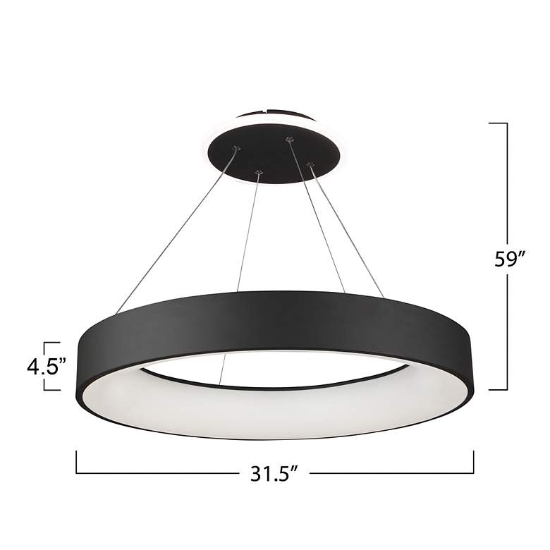 Image 7 Lazio 31.5" Wide Black Chandelier With Black Iron Shade more views