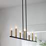 2_Lazlo 40" Wide Black 7-Light Linear Chandelier