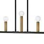 5_Lazlo 40" Wide Black 7-Light Linear Chandelier more views