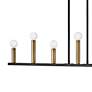 6_Lazlo 40" Wide Black 7-Light Linear Chandelier more views