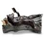 1_Lazy Reader 25" Wide Indoor-Outdoor Black Bear Statue