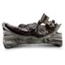 3_Lazy Reader 25" Wide Indoor-Outdoor Black Bear Statue more views