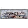 1_Lazy Summer Days Boat Dock Art Print On Canvas Framed