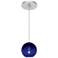 LBL Bullé 4" Wide Blue Nickel Globe Mini Pendant