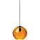 LBL Isla 9 3/4" Wide Amber Glass Globe Mini Pendant