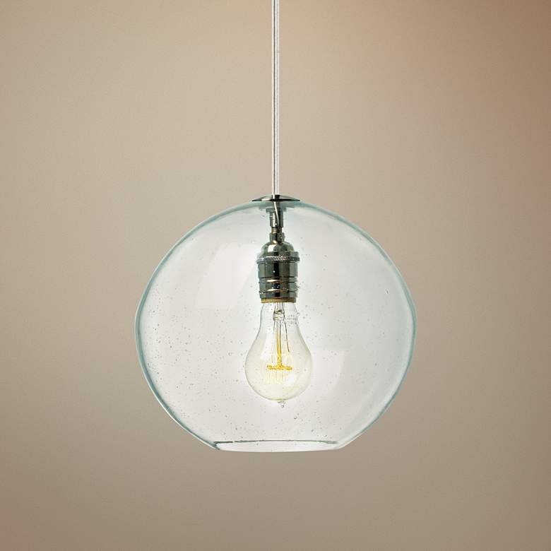 Image 1 LBL Isla 9 3/4" Wide Clear Nickel Globe Mini Pendant
