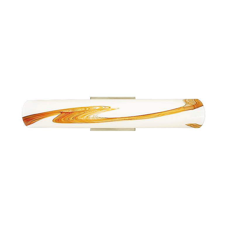 Image 1 LBL Mia Fluorescent 24 inch Wide Opal-Amber Glass Bath Light