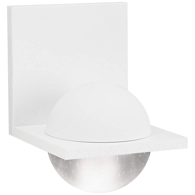 Image 1 LBL Sphere 6 3/4 inchH Rubberized White Clear LED Wall Sconce