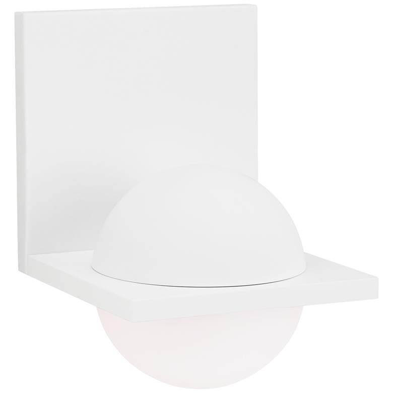Image 1 LBL Sphere 6 3/4 inchH Rubberized White Frost LED Wall Sconce