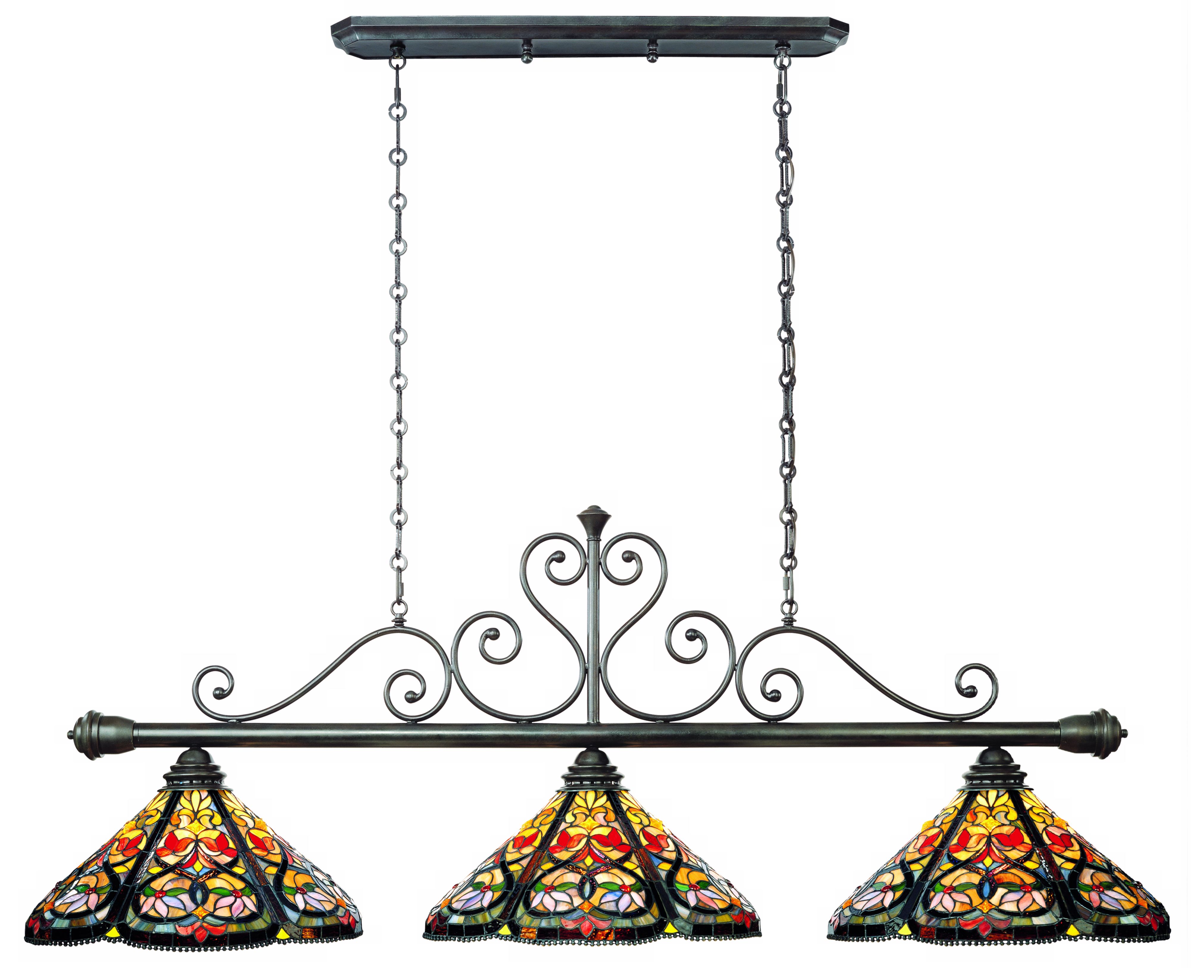 Le Fleur Collection Tiffany  Style Island Chandelier