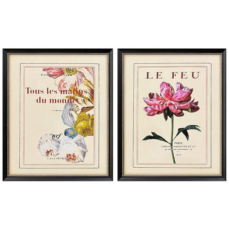Image 1 Le Fleur I 22"W x 26"H Traditional Framed Art Set of 2