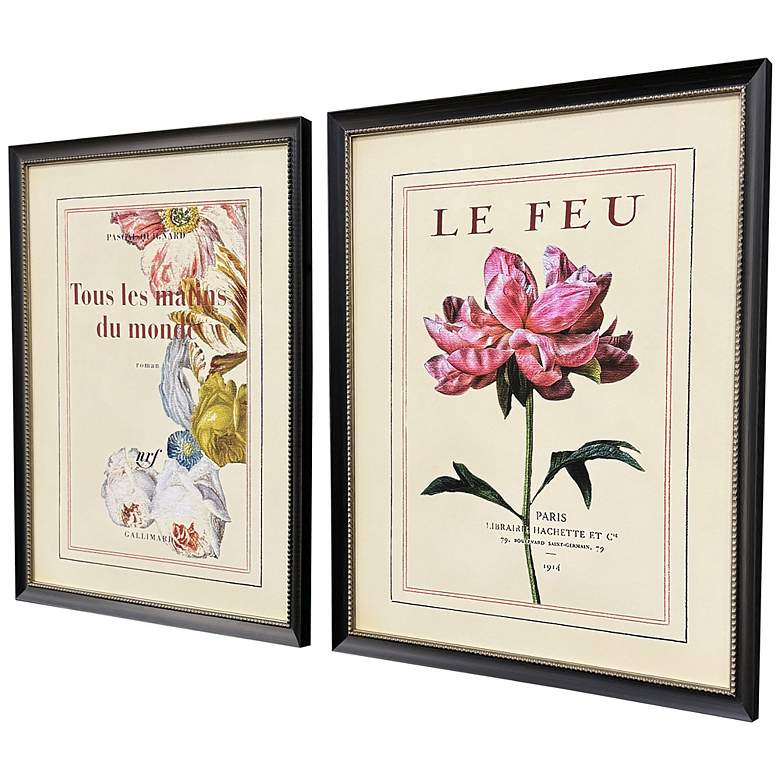 Image 2 Le Fleur I 22"W x 26"H Traditional Framed Art Set of 2 more views