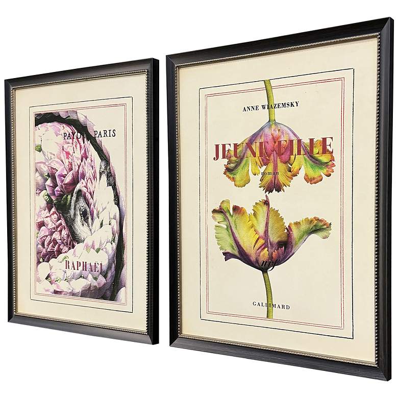 Image 2 Le Fleur II 22"W x 26"H Traditional Framed Art Set of 2 more views