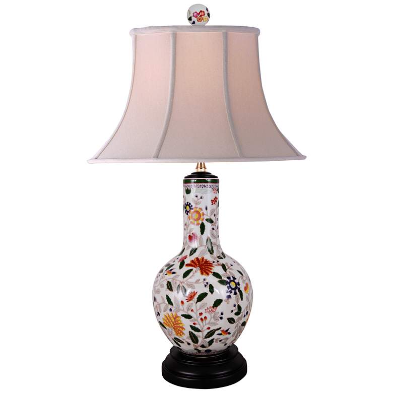 Image 1 Le Fleur Multi-Color Porcelain Vase Table Lamp