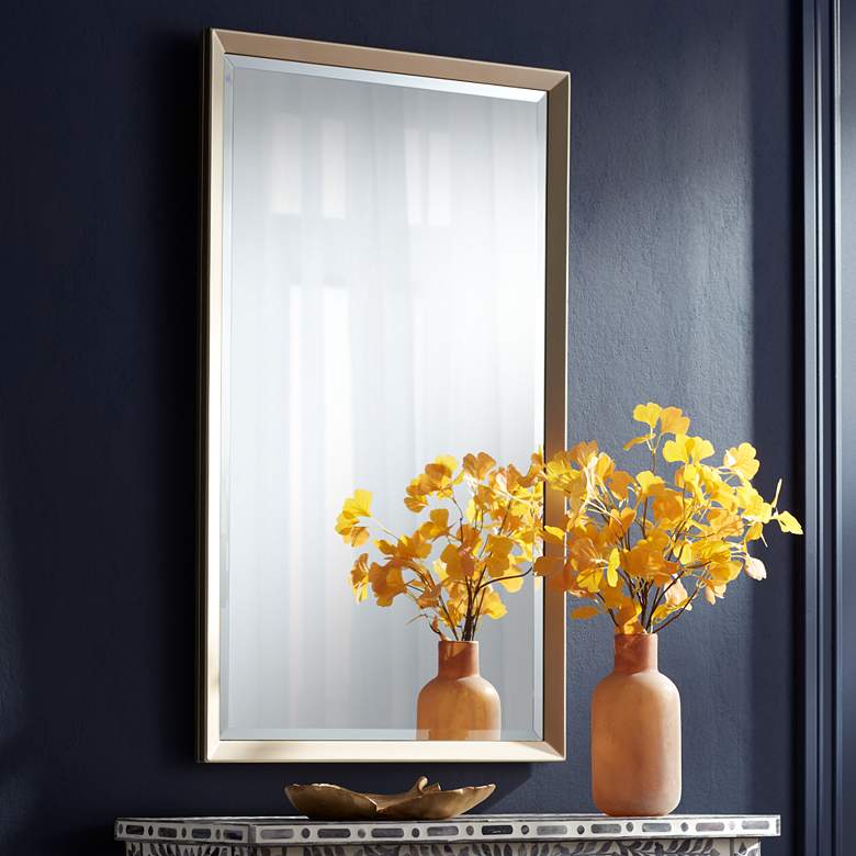 Image 1 Le'Maille Shiny Soft Gold 24" x 40" Rectangular Wall Mirror