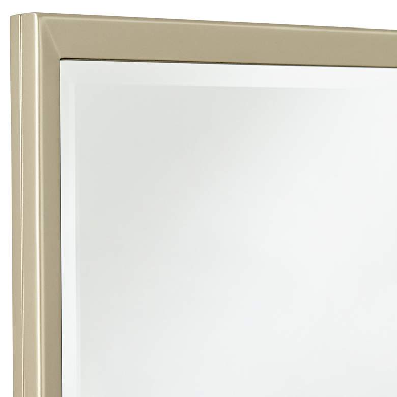 Image 3 Le&#39;Maille Shiny Soft Gold 24 inch x 40 inch Rectangular Wall Mirror more views