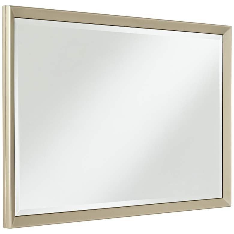 Image 7 Le&#39;Maille Shiny Soft Gold 24 inch x 40 inch Rectangular Wall Mirror more views