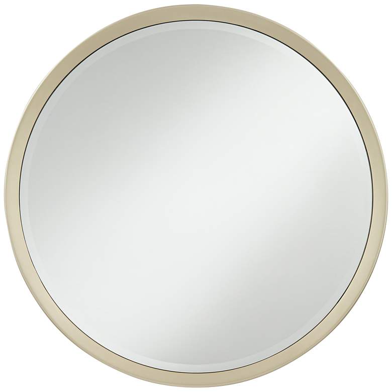 Image 3 Le'Maille Shiny Soft Gold 32" Round Wall Mirror