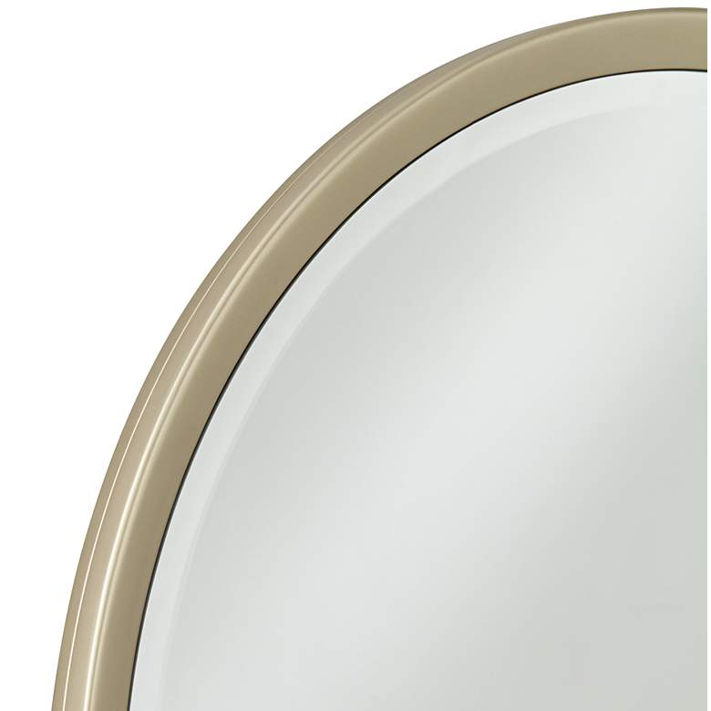 Image 4 Le'Maille Shiny Soft Gold 32" Round Wall Mirror more views