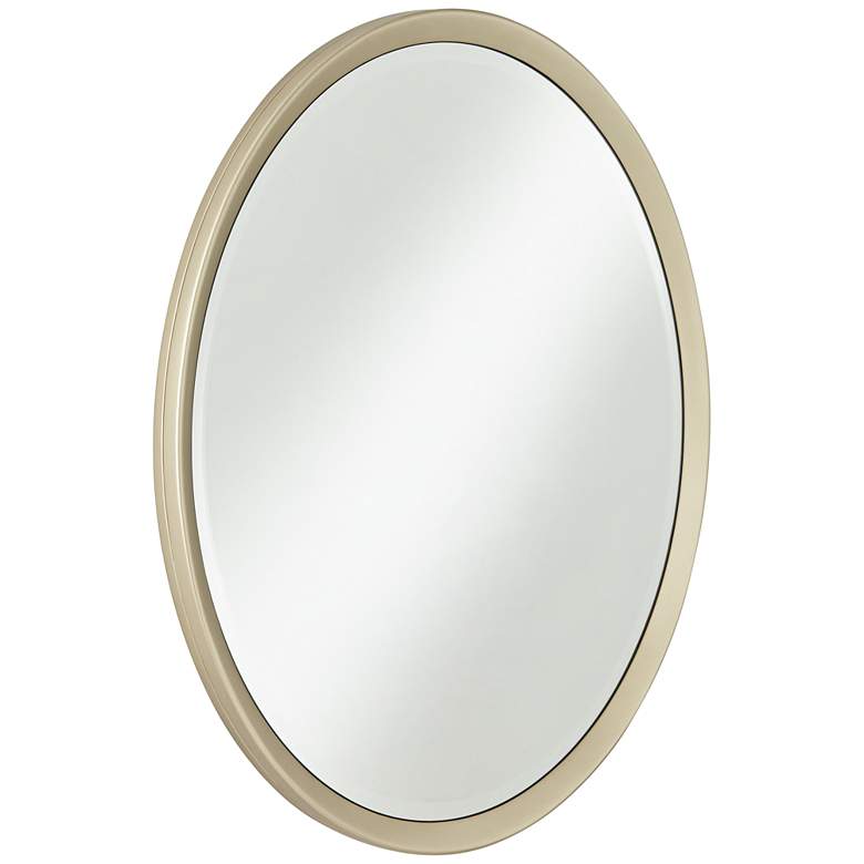 Image 6 Le'Maille Shiny Soft Gold 32" Round Wall Mirror more views
