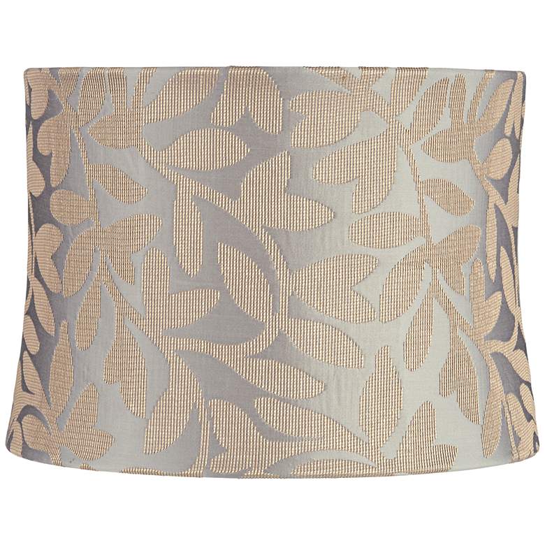 Image 1 Le Mans Taupe Embroidered Drum Lamp Shade 13x14x10 (Spider)