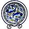 Le Souk Ceramique Aqua Fish Design Small Serving Bowl