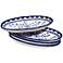 Le Souk Ceramique Azoura Set of 4 Small Oval Platters