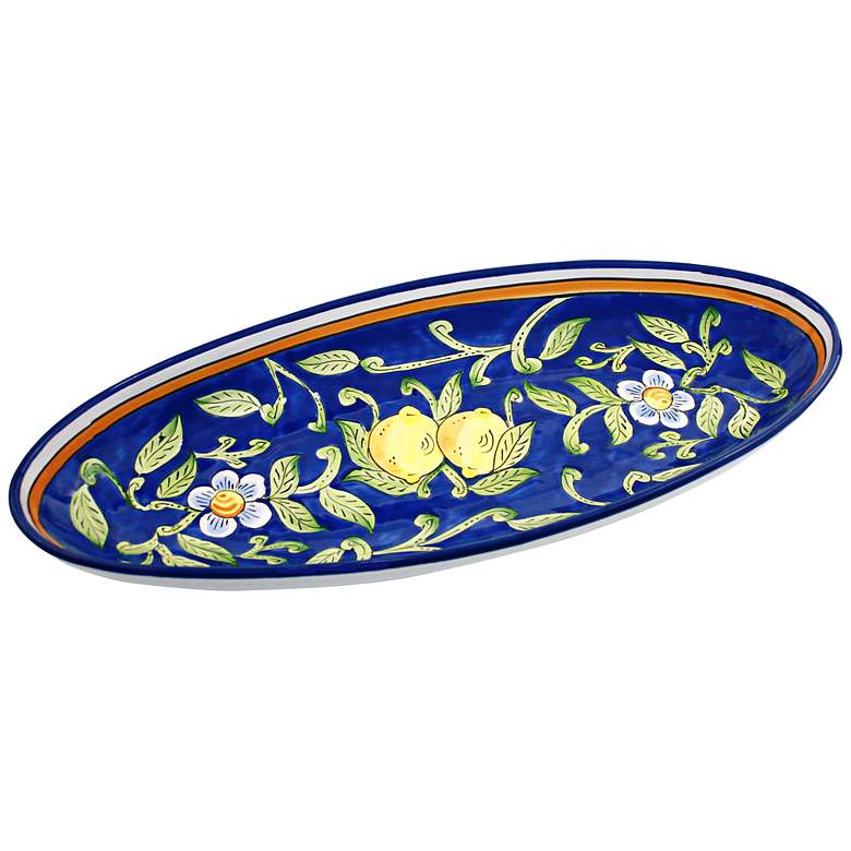 Image 1 Le Souk Ceramique Citronique Extra Large Oval Platter