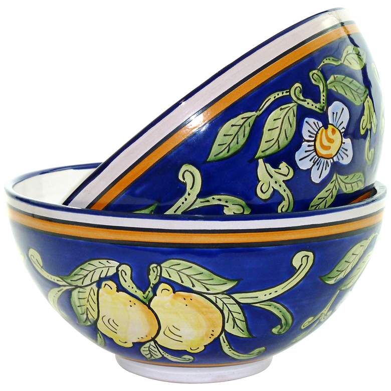 Image 1 Le Souk Ceramique Citronique Set of 2 Deep Serve Bowls