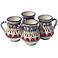 Le Souk Ceramique Set of 4 Tabarka Design Large Mugs