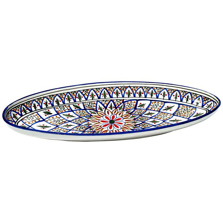 Image 1 Le Souk Ceramique Tabarka Design Extra Large Oval Platter