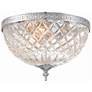 3_Lead Crystal 12" Wide Flushmount Ceiling Light Fixture more views